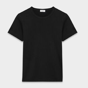Aritzia Babaton Interlock Cotton Wirth T-Shirt - Black (Size L)